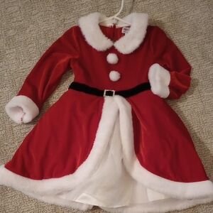 Kids Red Santa Costume with White Trim